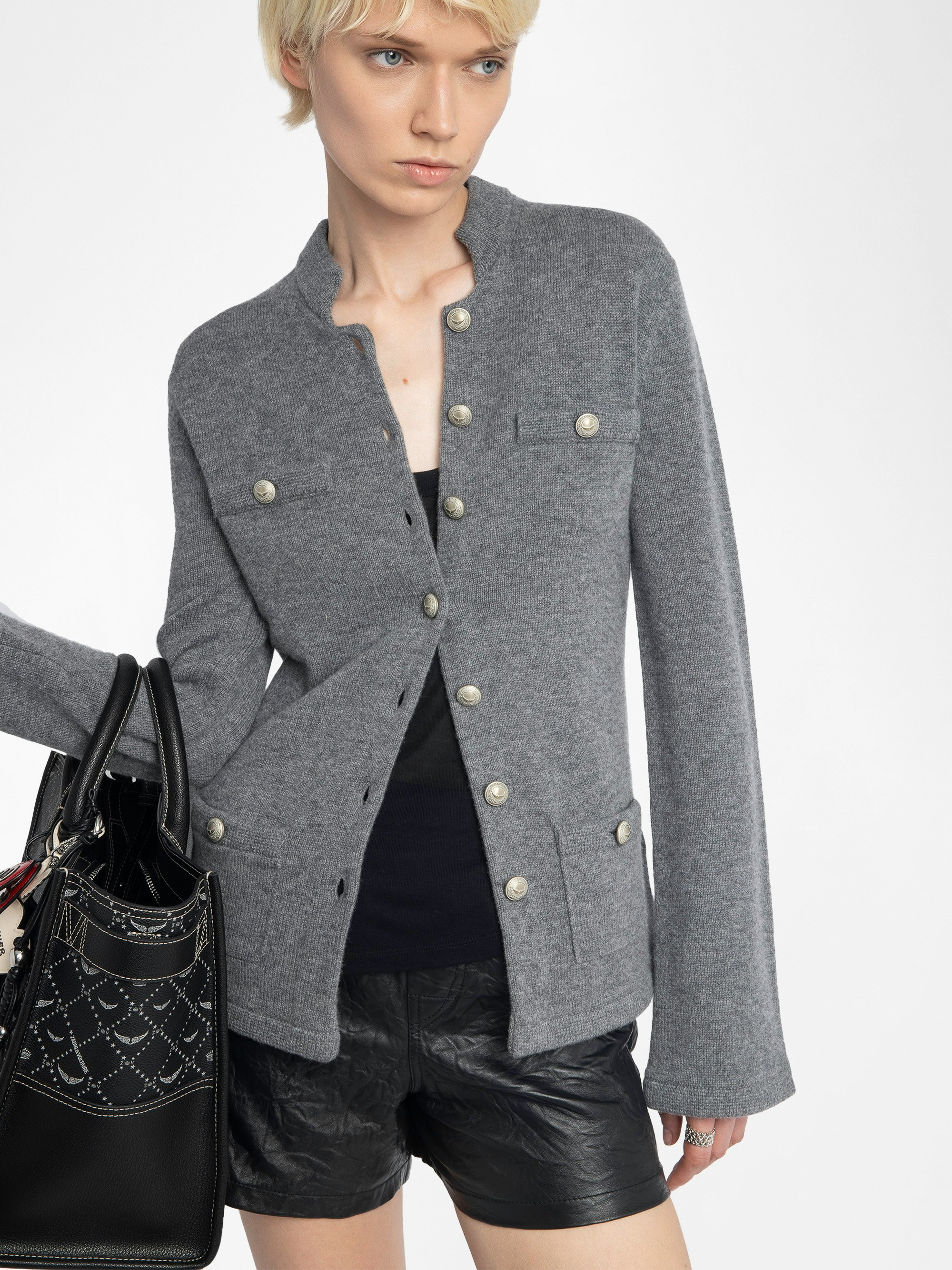 Lucy Cardigan - Buttoned cardigan jacket with patch pockets.