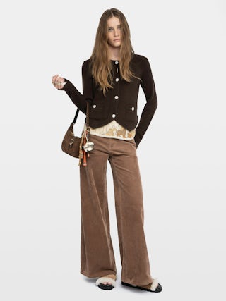 Cardigan Westia 100% Cachemire - Cardigan col rond boutonné.