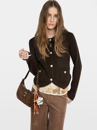 Cardigan Westia 100% Cachemire - Cardigan col rond boutonné.