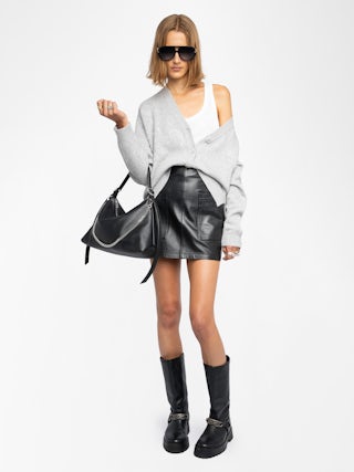 Mirkaz Cashmere Cardigan - Buttoned cardigan with western rhinestones front and back.