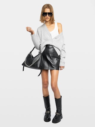 Cardigan Mirkaz 100% Cachemire - Cardigan boutonné avec strass western avant dos.