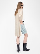 Daffyz Cashmere Cardigan - V-neck pointelle cardigan.