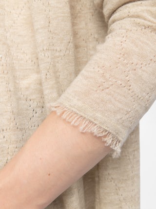 Daffyz Cashmere Cardigan - V-neck pointelle cardigan.