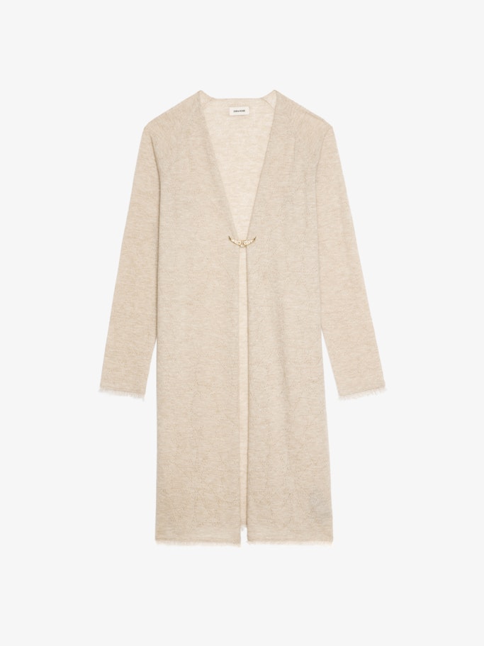 Cardigan Daffyz 100% Cachemire Cream - Taille XS - Zadig & Voltaire - Modalova