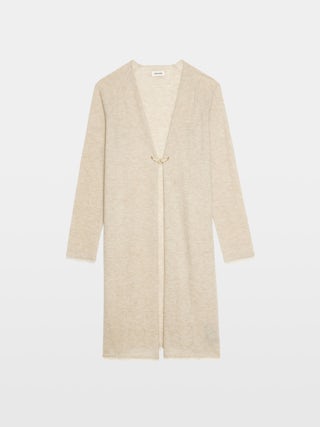 Daffyz Cardigan 100% Cashmere - V-neck pointelle cardigan.