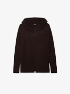 Cardigan Cosya - Hooded cardigan with western patch at elbows.