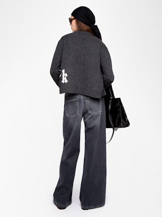 Cardigan Masy 100% Laine Mérinos - Cardigan col V boutonné.