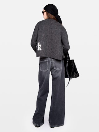 Cardigan Masy 100% Laine Mérinos - Cardigan col V boutonné.