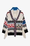 Ella Cashmere Jacket - Women's cashmere jacket with colourful fringes