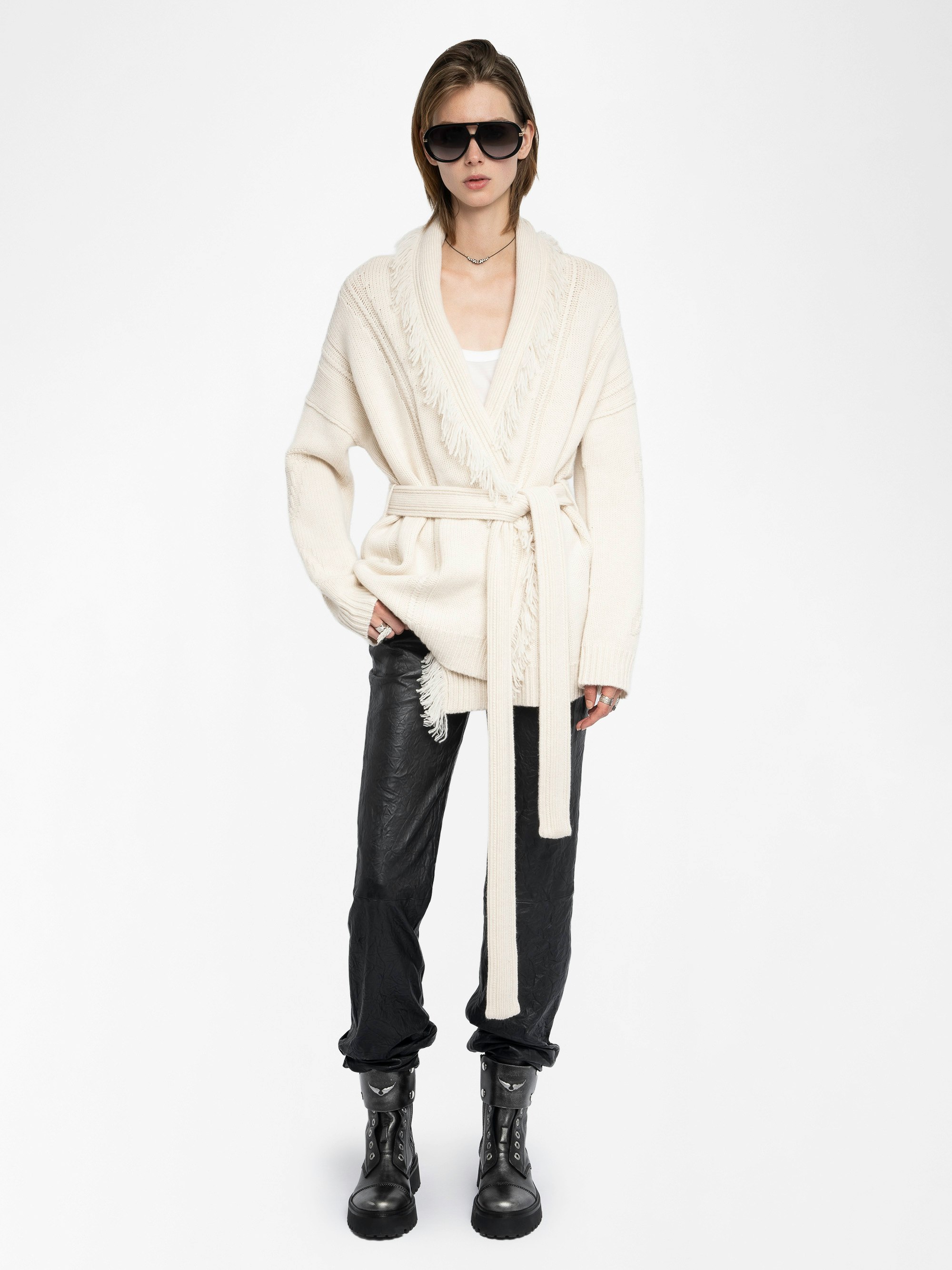 ⭐️24冬新作 新品♡ Zadig&Voltaire白ニットカーディガン♡　199 ⭐️24冬新作 新品♡ Zadig&Voltaire白ニットカーディガン♡199