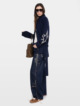 Alpa Coat - Coat with intarsia.