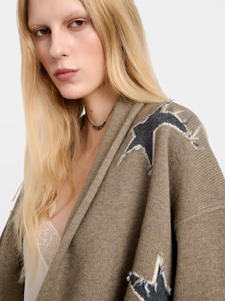 Alpa Coat - Coat with intarsia stars.