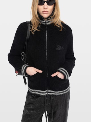 Gildas Coat - Short coat with stand-up collar with zip and pockets.