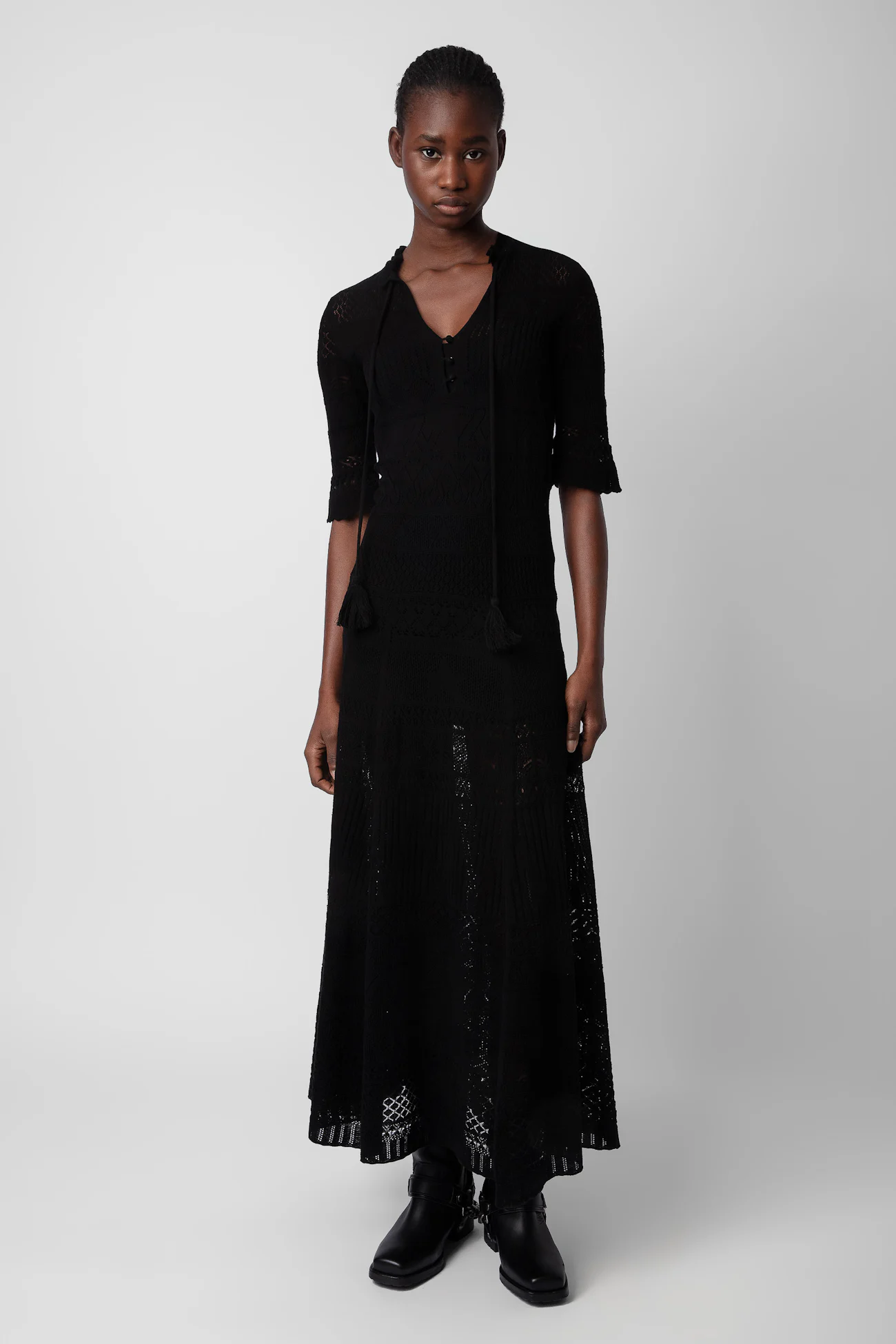 Zadig & Voltaire Soly Linen and Cotton Long Skirt- Ecru main image 0