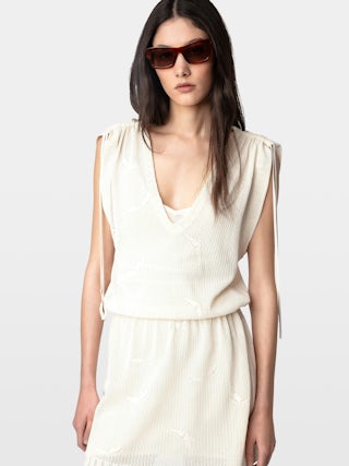 Dress Alanis - Short cotton lace dress.