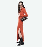 Sarra Dress - Long dress with open back and wing closure.
