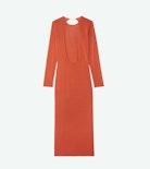 Sarra Dress - Long dress with open back and wing closure.