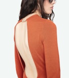 Sarra Dress - Long dress with open back and wing closure.