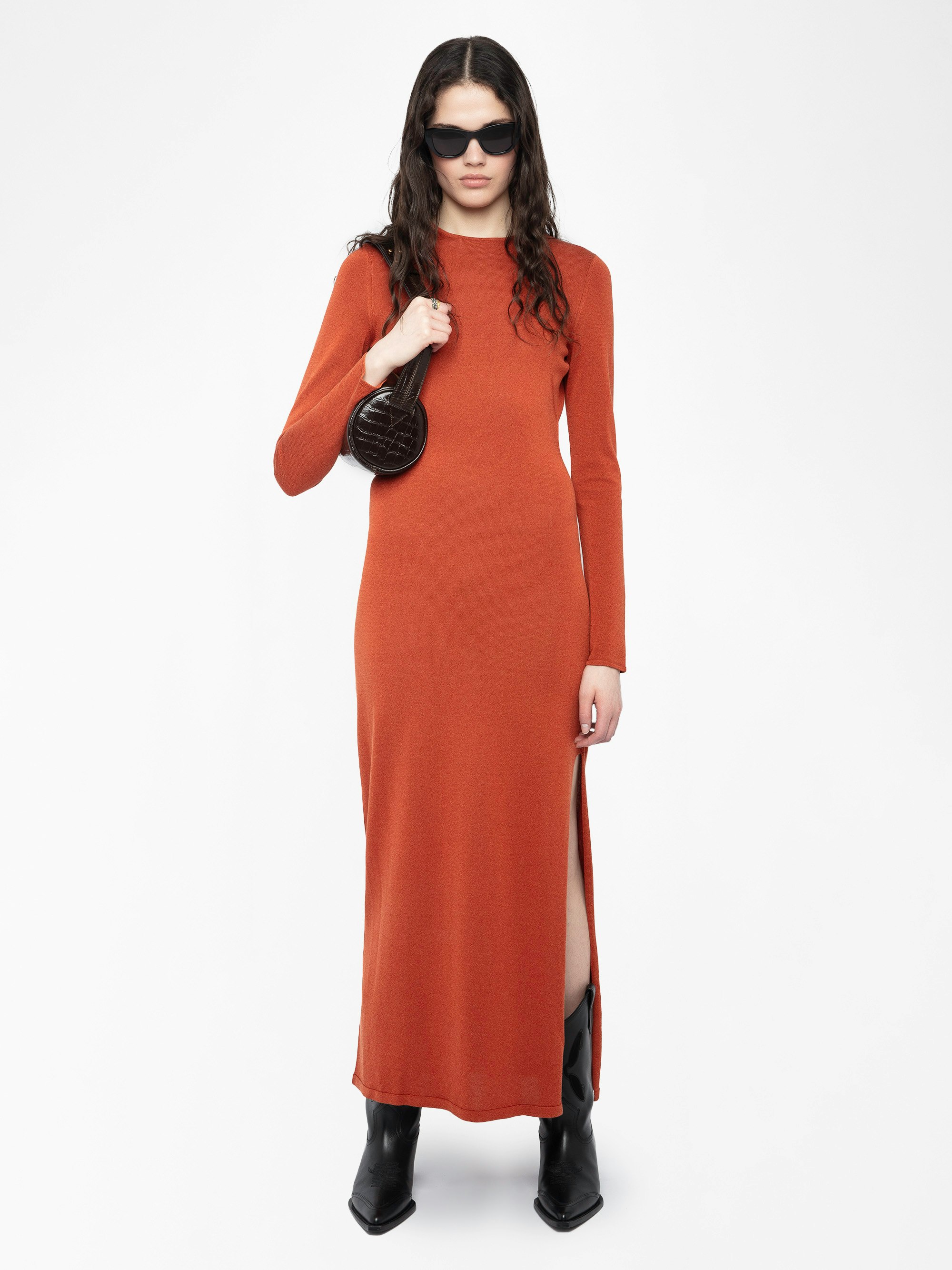 Vestido Sarra - Vestido largo con espalda descubierta y cierre de ala.