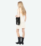 Savana Kleid - Kurzes Kleid mit dünnen Trägern und Flügel-Anhängern.