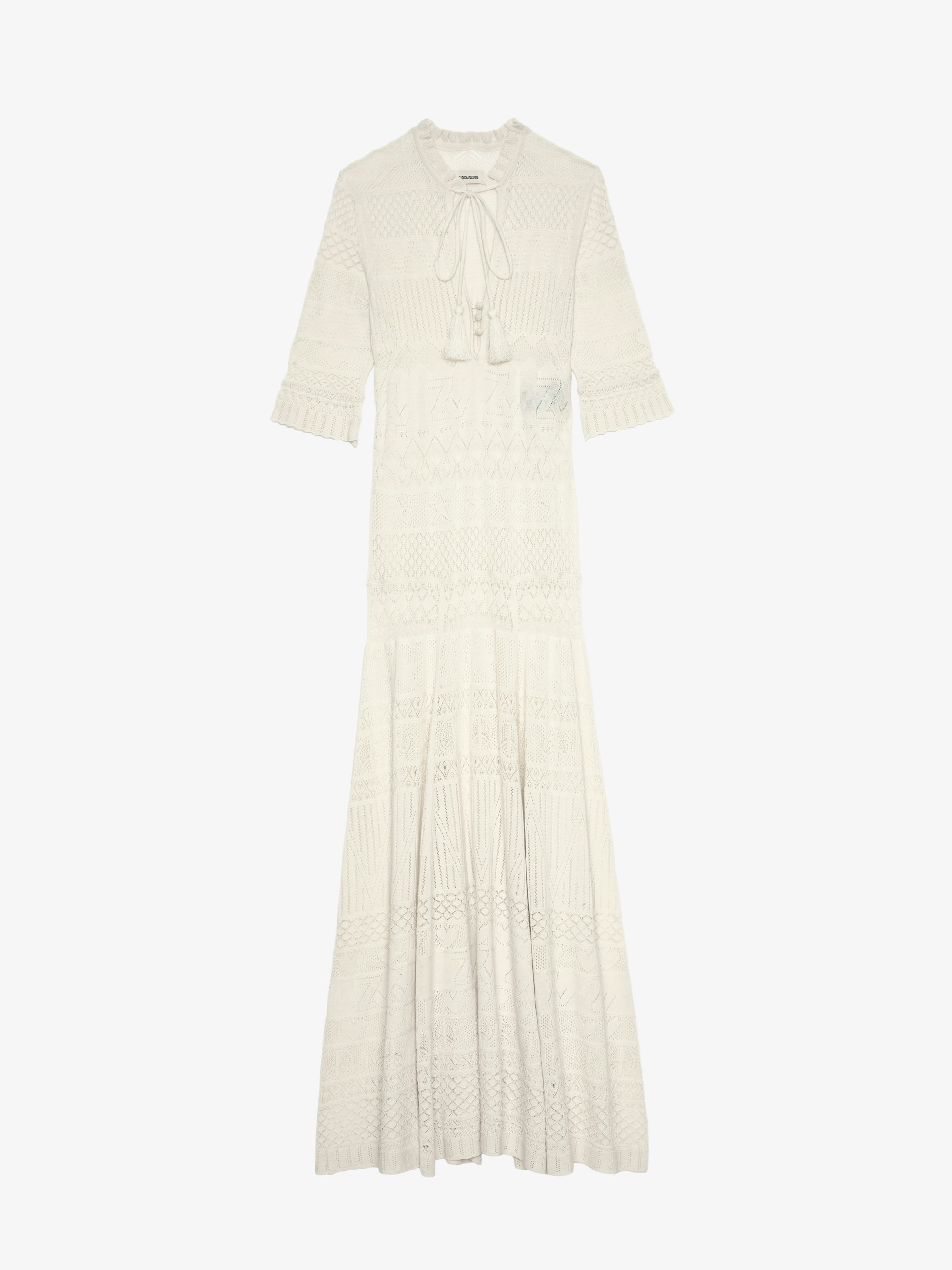 ワンピース ZADIG & VOLTAIRE Woman Dress Pink WWDR02414 670 Long Pink Silk Lace Dress | Zadig&Voltaire
