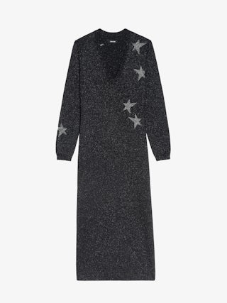 Stelly Dress - Dress with lurex intarsia stars.