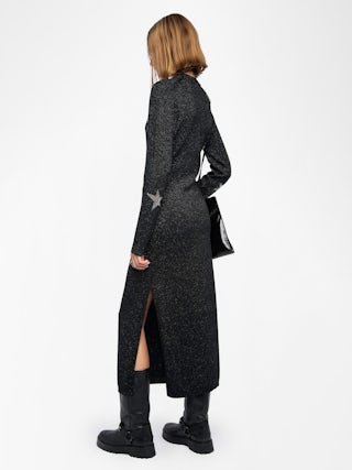 Stelly Dress - Dress with lurex intarsia stars.
