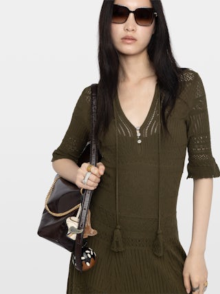 Robe Memphis - Robe longue en coton et pointelle.