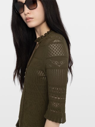 Robe Memphis - Robe longue en coton et pointelle.