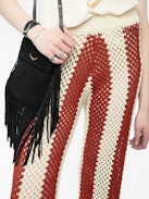 Pantalon Pia - Pantalon en crochet rayé.
