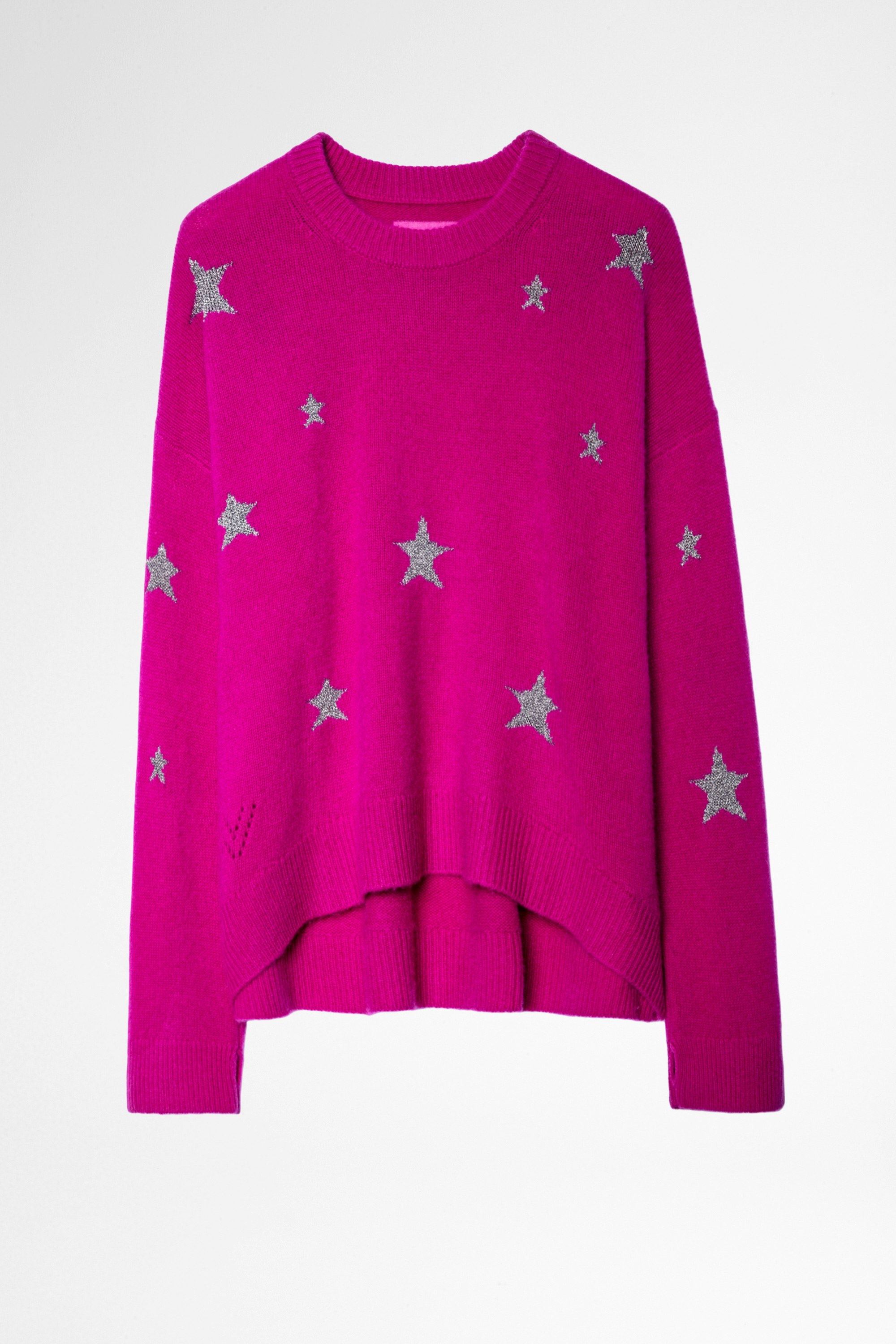 Markus Stars Sweater Cashmere Women's cashmere jumper in beige with star print