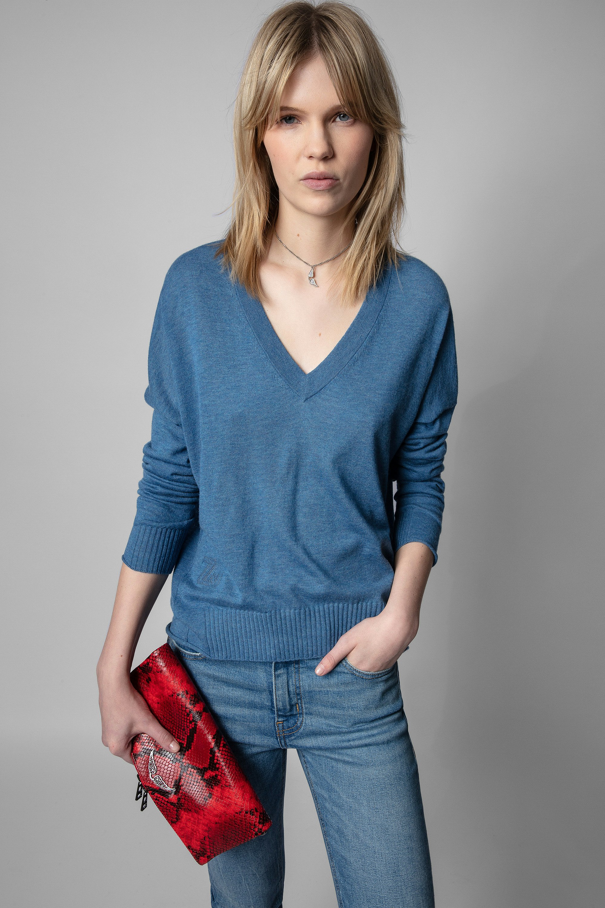 teal cashmere jumper