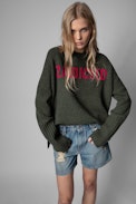 Malta Sweater - Women's Zaddicted khaki merino sweater