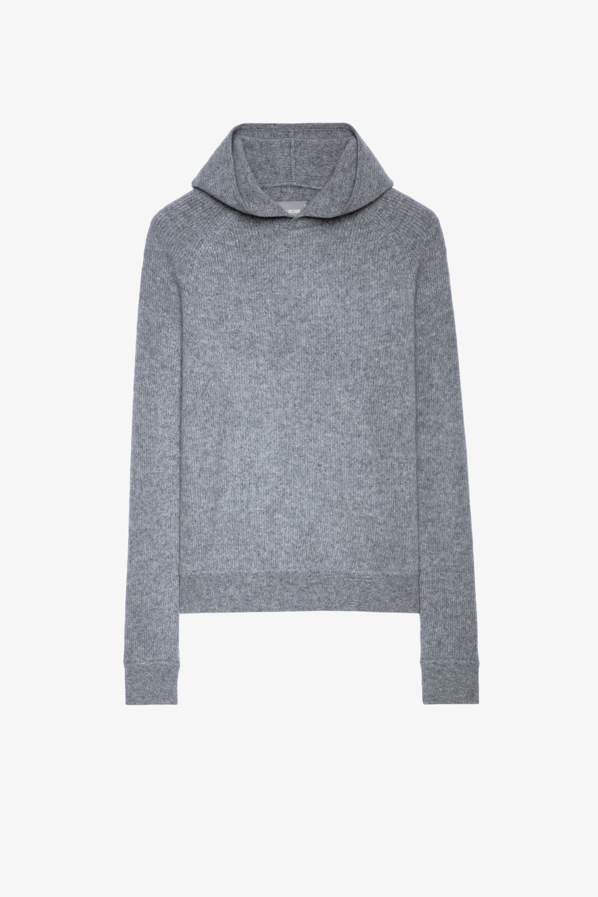 Moony カシミヤスウェット Women's gray cashmere hoodie