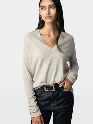 Jumper River 100% Cashmere - Jumper in feather-light cashmere.