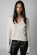 Elya Cashmere Jumper - Women's crystal-embellished cashmere jumper