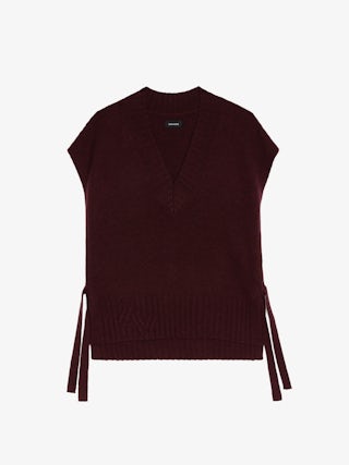 Maddy Jumper 100% Cashmere - Sleeveless V-neck jumper.