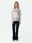Ida Mon Amour Cashmere Jumper - Women’s beige featherweight cashmere sweater with “Mon amour” slogan.