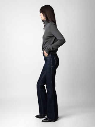 Bobby Jumper 100% Cashmere - Feather-light cashmere jumper with roll neck and long sleeves.