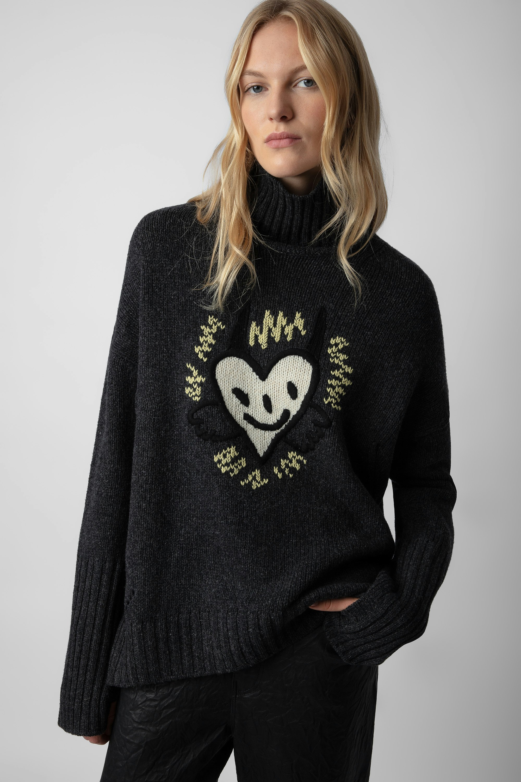 Grey hotsell heart sweater