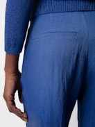Jersey Regliss Alas - Jersey corto azul de lino con botones y alas en jacquard de intarsia.