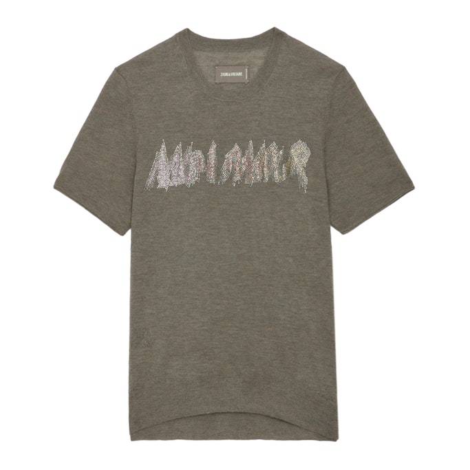 Pull Ida 100% Cachemire Kaki Clair - Taille S - Zadig&Voltaire - Modalova