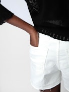 Moira Sweater - Women's black cropped knit sweater.