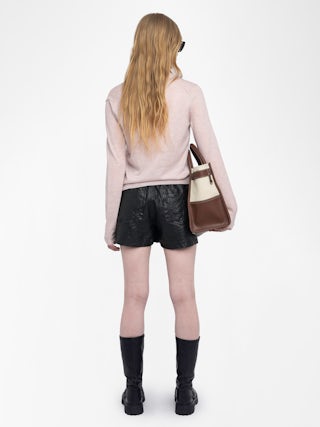 Rivy Cashmere Sweater - V-neck sweater with long sleeves.