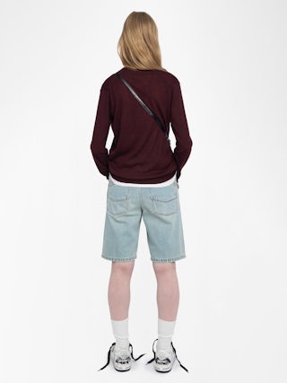 Pullover Rivy 100% Kaschmir - Pullover mit V-Ausschnitt und langen Ärmeln.