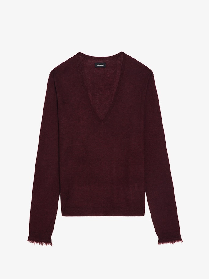 Pull Rivy 100% Cachemire Burgundy - Taille S - Zadig & Voltaire - Modalova