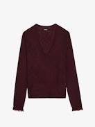 Pullover Rivy 100% Kaschmir - Pullover mit V-Ausschnitt und langen Ärmeln.