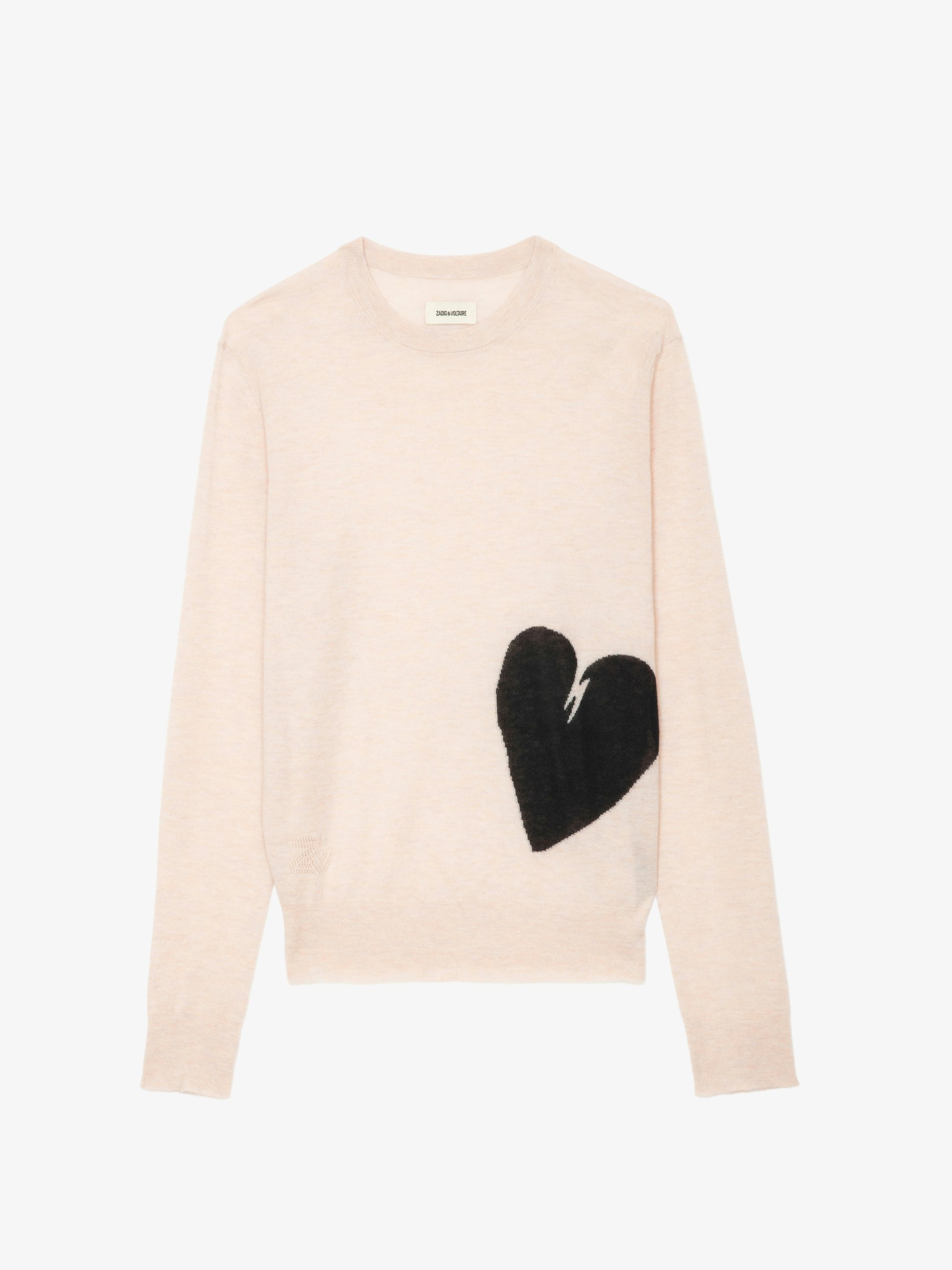 売れ筋商品|||ザディグ エ ヴォルテール ニット&セーター レディース アウター MALTY HEART - Jumper - ecru Women's Ecru Merino Wool Malty Sweater | Zadig&Voltaire