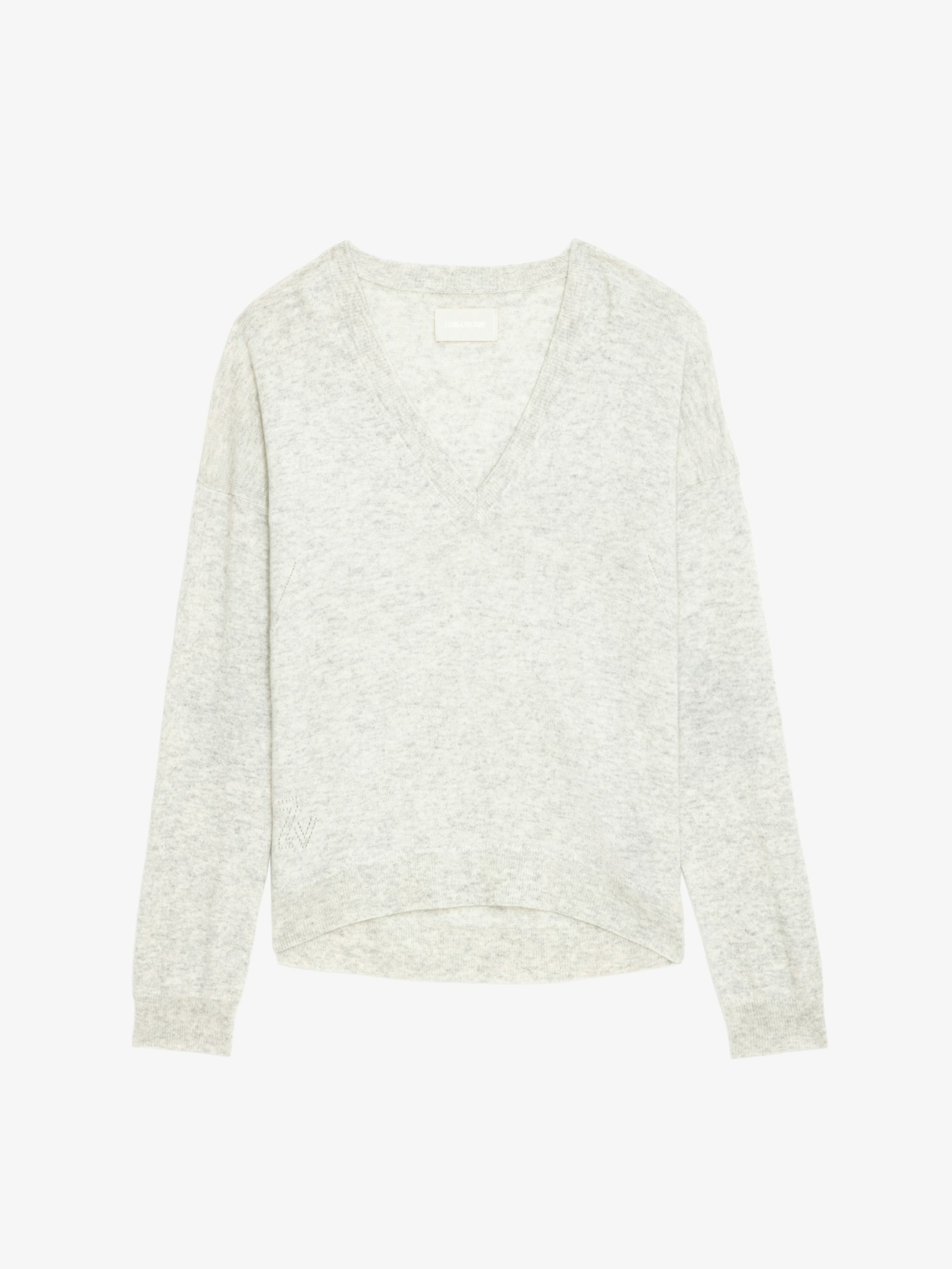 Vivi Patch Cashmere Jumper sweater grey women | Zadig&Voltaire