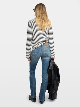 Mandala Jumper - Long-sleeved sailor sweater with buttoned collar.